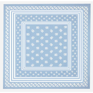 NWT Dolce & Gabbana Silk Twill Foulard Scarf w/ All-Over Logo Print